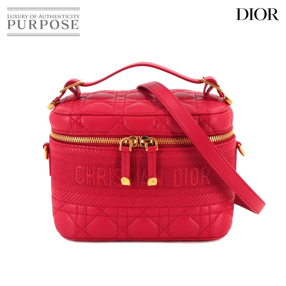 新品同様 クリスチャン ディオール Christian Dior DIORTRAVEL スモール ヴァニティ 2way ハンド ショルダー バッグ  レザー 90238955 - メルカリ