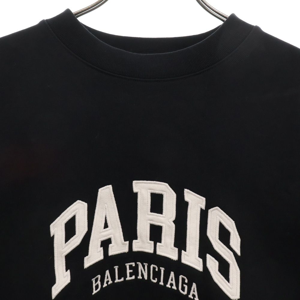 BALENCIAGA (バレンシアガ) 21SS パリス カレッジ ロゴ刺繍 クルー