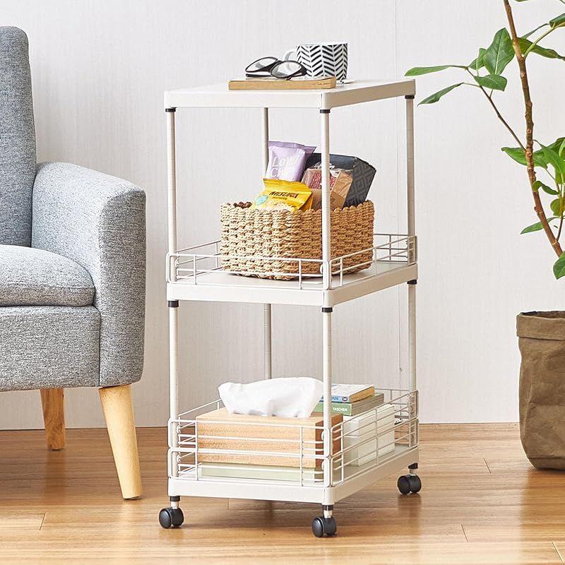 ドウシシャ サイドテーブル キッチンワゴン ランドリーワゴン