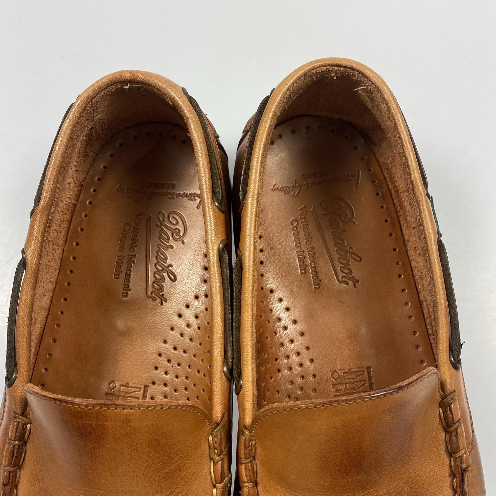 paraboot　beams モカシンブーツ　27.0〜27.5程度 Paraboot パラブーツ フランス製 BEAULIEU ボーリュー レース
