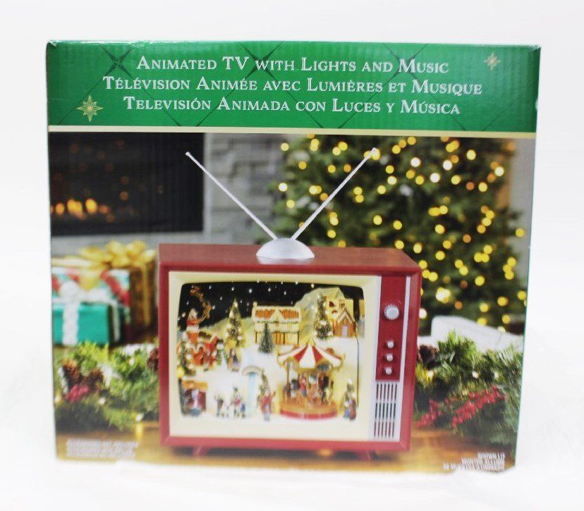 コストコ クリスマス レトロ TV ライト&ミュージック オルゴール