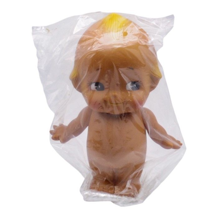 中古】 未開封品 キューピー人形 ソフビ製 褐色 全長約28cm a1 即納