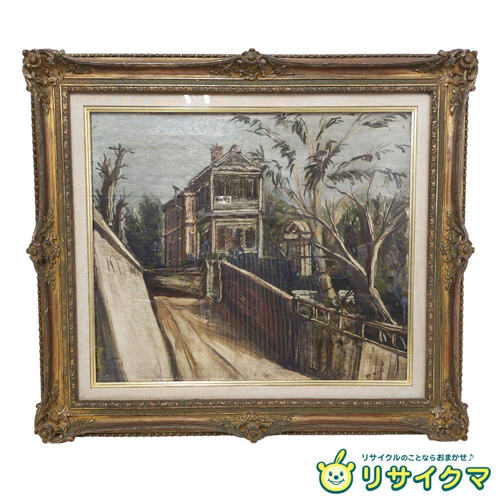 M▽坂本益夫 油彩 絵画 額縁 神戸 38321