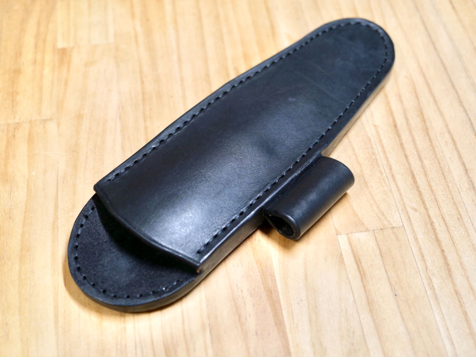 ブッシュクラフトナイフ用レザーシース　ブラック Amazon | ナイフ用レザーシース 本革 ブラボー1/1.25用 ブッシュ