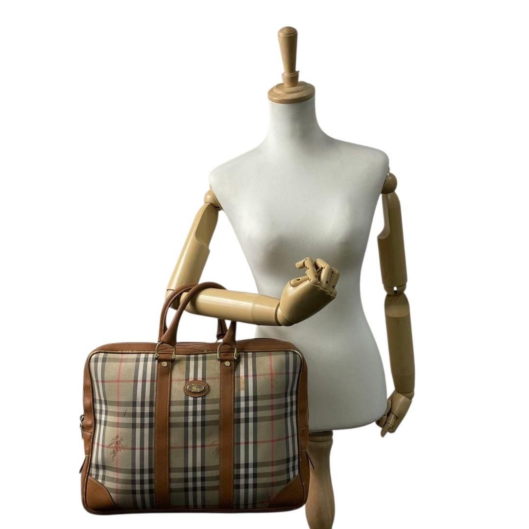 良品 バーバリー ノバチェック ホースロゴ バッグ A4 ビジネス バーバリー BURBERRY ビジネスバッグ ノバチェック ホースロゴ