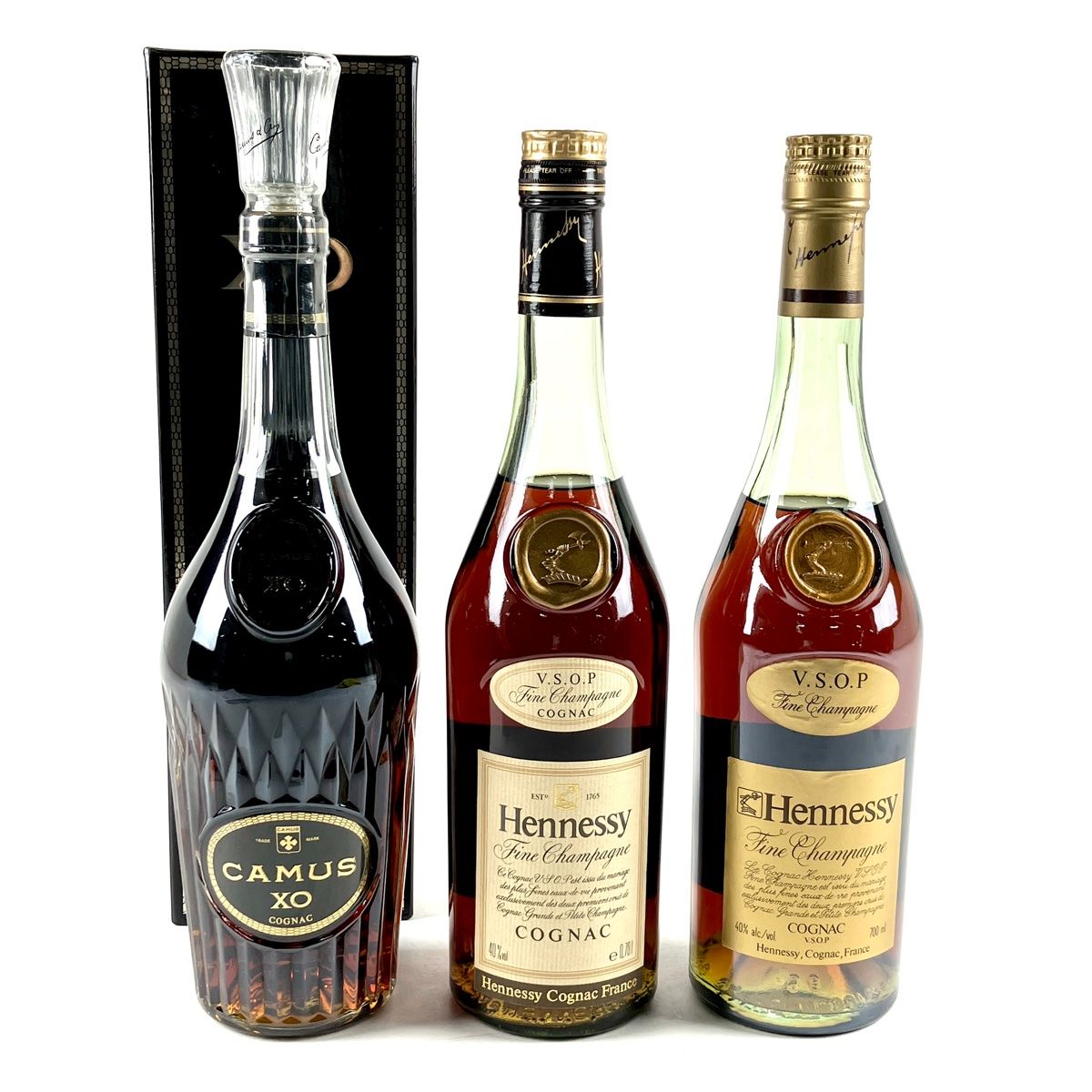 3本 CAMUS Hennessy コニャック 700ml ブランデー セット 【古酒 ...