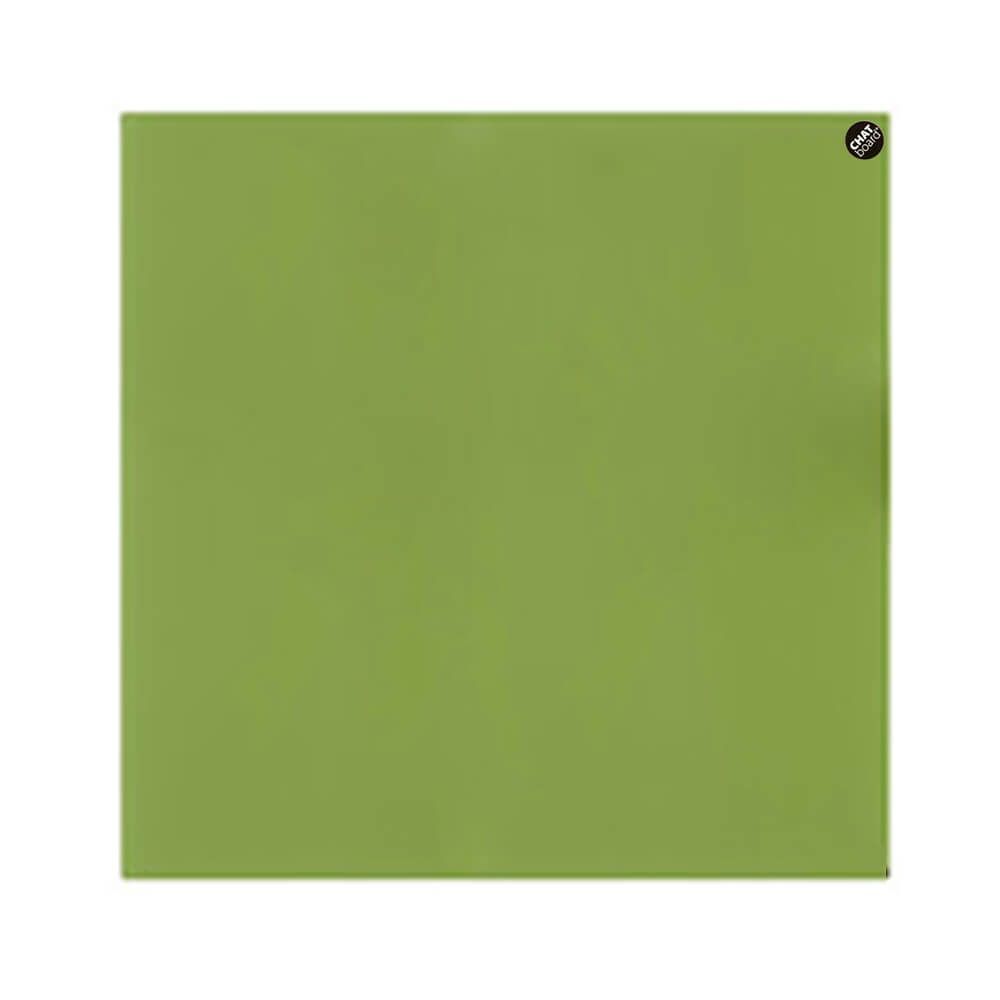 【 GARAGE / ガラージ 】 ガラス製ホワイトボード CHAT board チャットボード 70×70(69.5×69.5)cm リーフグリーン ※傷・汚れあり (デンマーク製 強化ガラス 壁掛け 事務所 会議室 ミーティング  自宅 