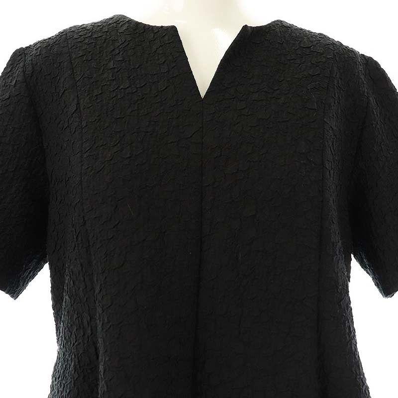 エムプルミエ ブラック M-Premier BLACK 25SS フラワーカットジャガードパフスリーブブラウス 半袖 34 ブラック /DF ■OS レディース エムプルミエ ブラック M-Premier BLACK 25SS フラワーカット