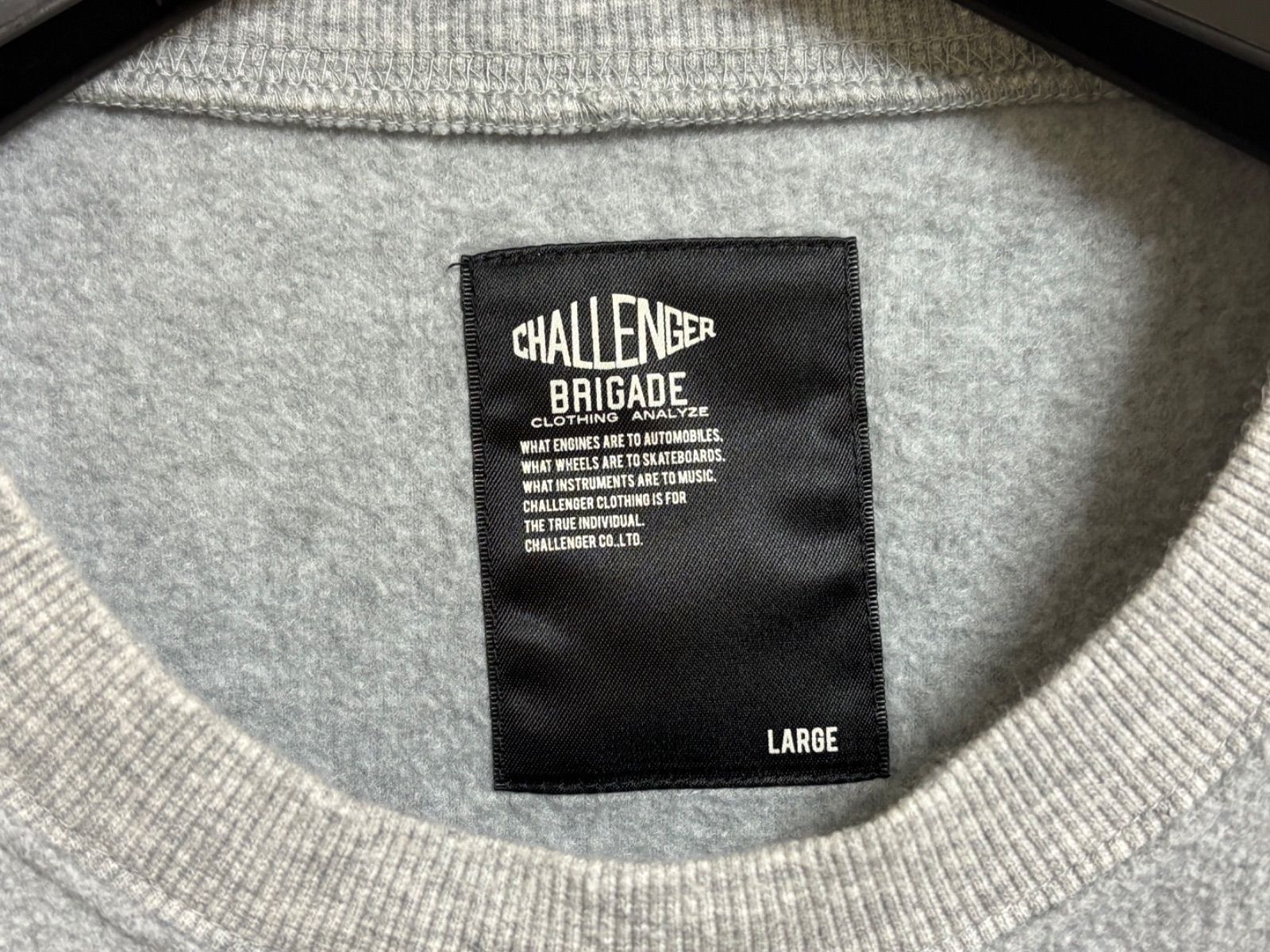 challenger チャレンジャー フリース トレーナー gray L 長瀬智也 同型