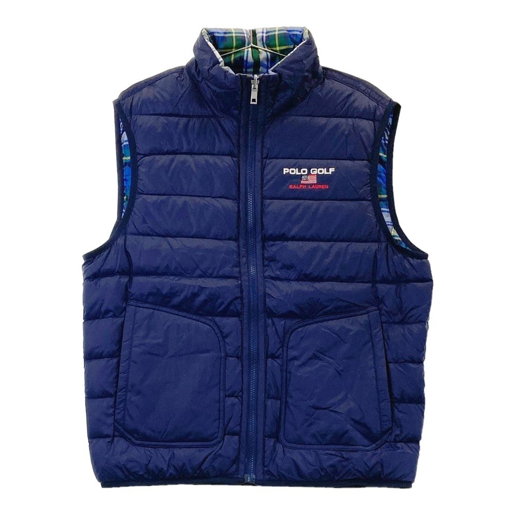 サイズ M POLOGOLF ラルフローレン ポロゴルフ リバーシブルダウンベスト ネイビー系 240101493983 ゴルフウェア メンズ ストスト