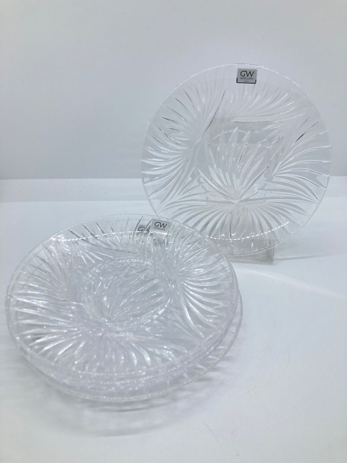 新品】ナルミ グラスワークス ダリア 銘々皿揃 5枚セット 