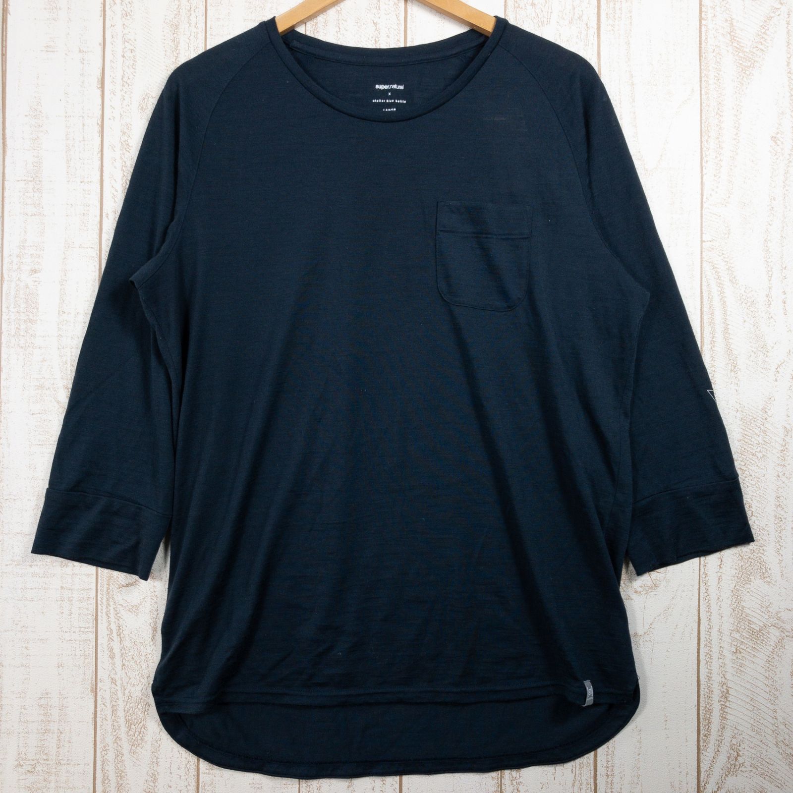 Unisex L ネイビー系 Atelier Blue Bottle アトリエブルーボトル 8分丈 ハイカーズ Tシャツ 8sleeve Hiker s T-shirts 8sleeve スーパーナチュラル コラボ メリノウール ウ