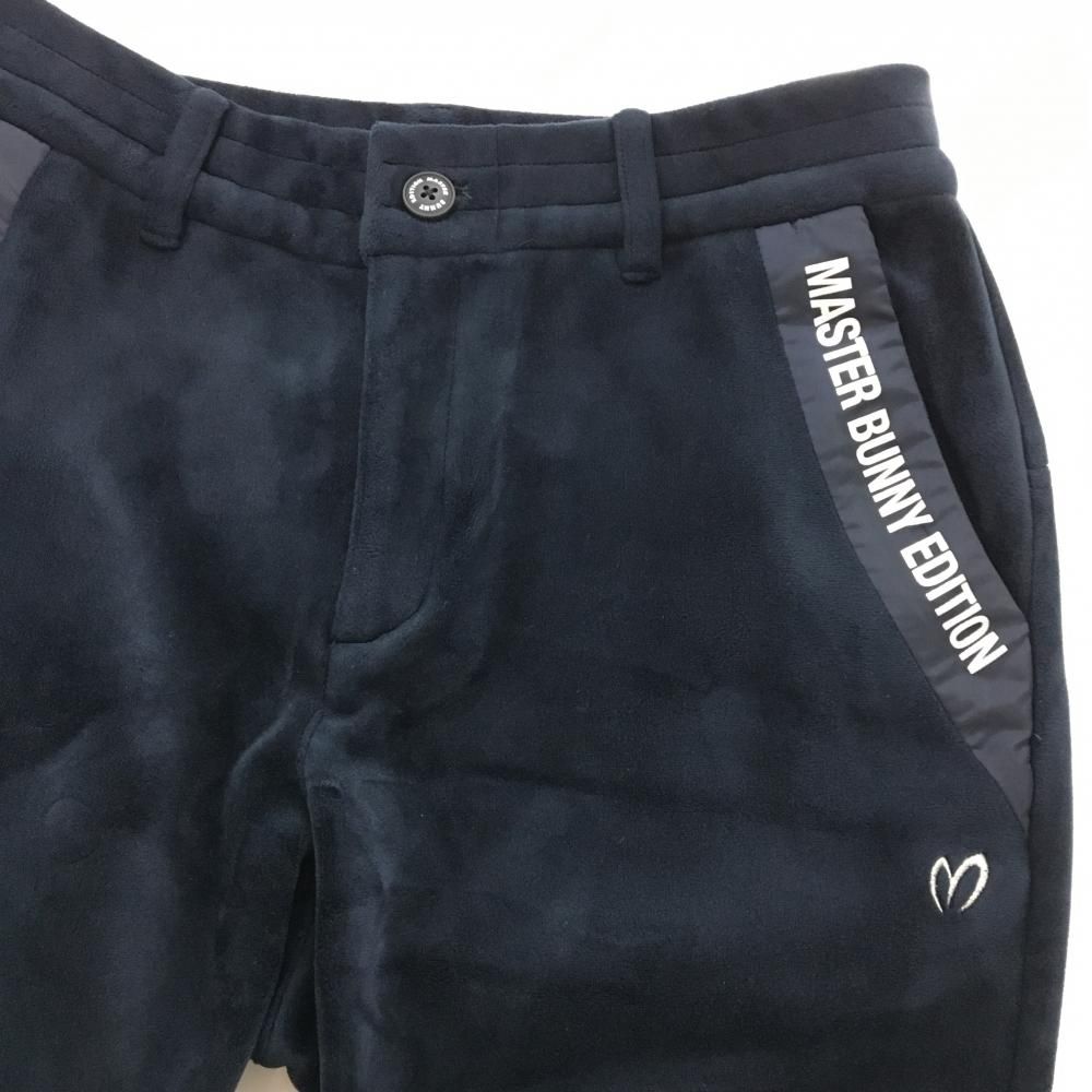 アトラクティブな 超 マスターバニー パンツ ネイビー×ライトグレー ベルベット ウエストゴム レディース 1 M ゴルフウェア MASTER BUNNY EDITION