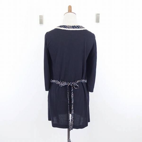 MAUVAISES HERBES モヴェズエルヴ ロングカーディガン NAVY