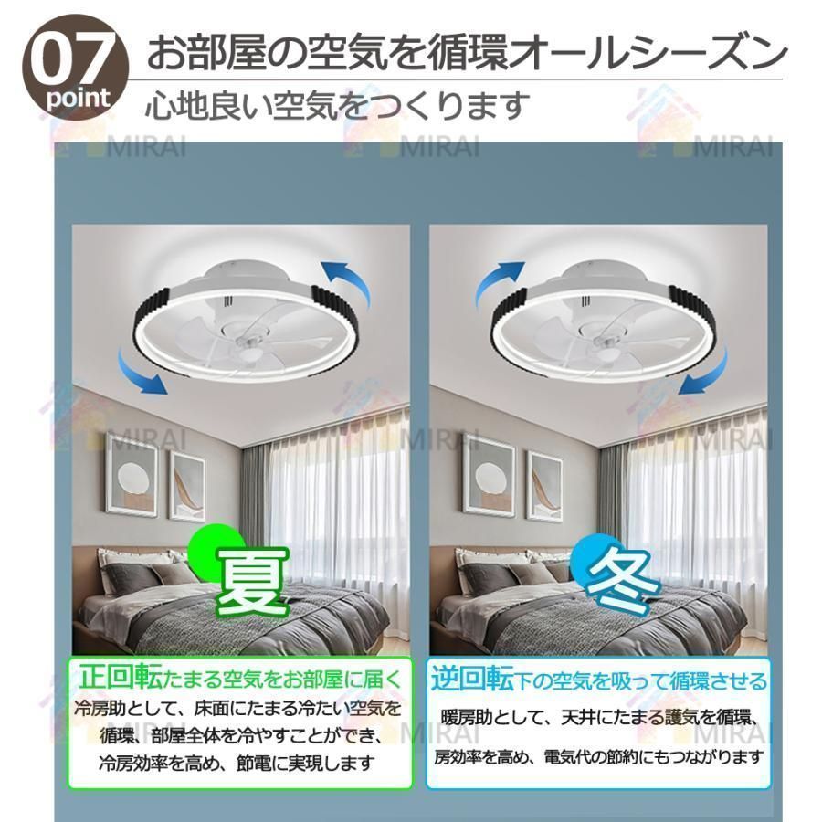 絶対にあなたの一番選択！ シーリングファンライト シーリングファン led 12畳 調光調色 ファン付き照明 360°首振り 照明器具 扇風機 サーキュレーター リビング jjzmd