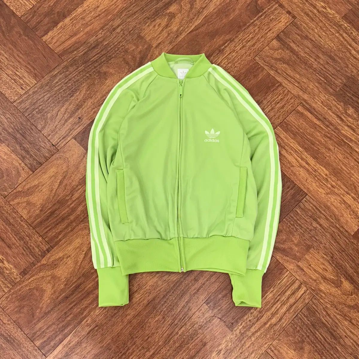 レディース S adidas アディダス オールドスクール ライトグリーン トレーニング トラックトップス ジャージ