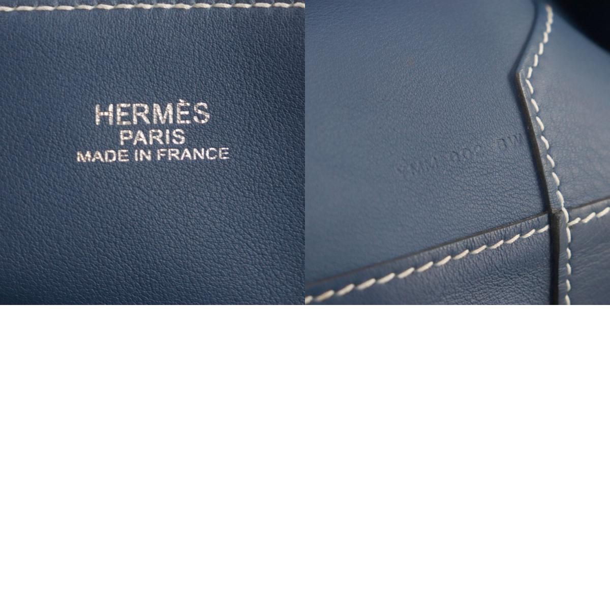 極美品▼HERMES エルメス ドゥブルセンス マキシ ストラップ ディープブルー シルバー金具 エバーカラー ヴォースイフト 2WAY トートバッグ Y刻印 保存袋付き フランス製 メンズ 定価1,298,000円