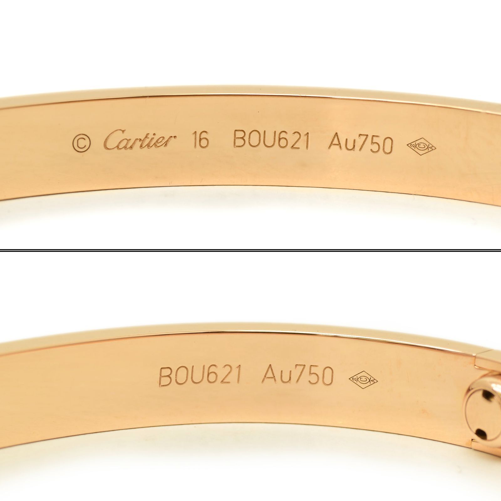 カルティエ ラブ サークル Au750 ブレスレット 16/18 Cartier カルティエ Au750 Loveブレスレット 30.0g #16