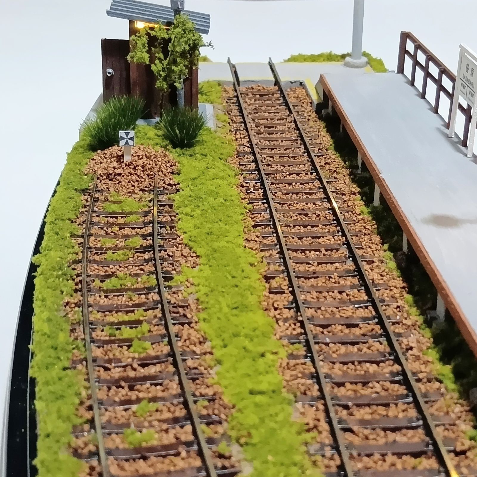 鉄道模型 HOゲージ ジオラマ 車両展示台(無人駅) - メルカリ