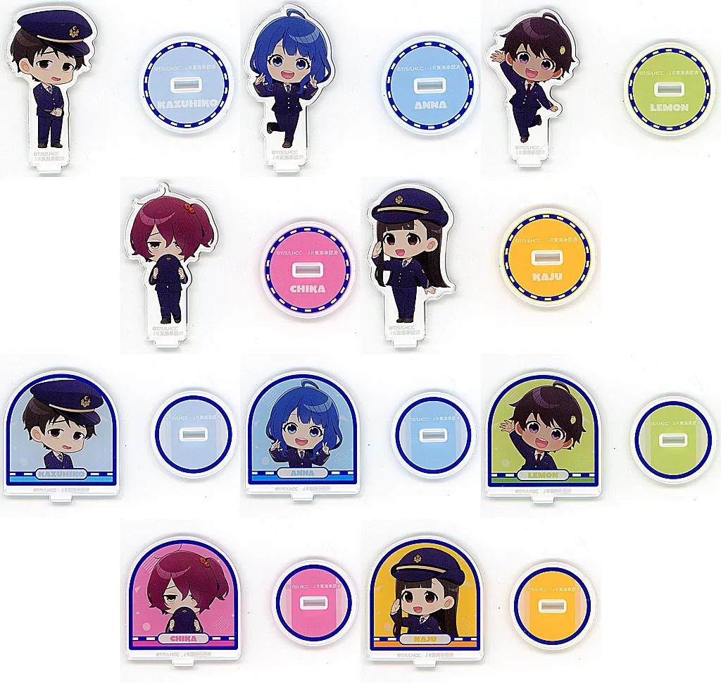 アクリルスタンド アクリルパネル 全10種セット JR東海×TVアニメ 負けヒロインが多すぎる! コラボキャンペーン 負けヒロインのボイスが多すぎる!～豊橋へようこそ!～ トレーディング ちびキャラ 駅員ver. アクリルスタンド