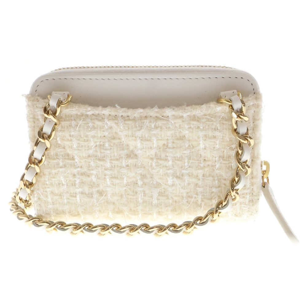 CHANEL (シャネル) リボン ミニチェーンウォレット コインケース 