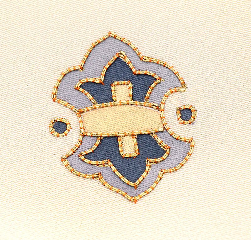 梅垣織物 袋帯 扇面文 西陣織 正絹 金糸 逸品 梅垣織物 袋帯 蒔絵扇文