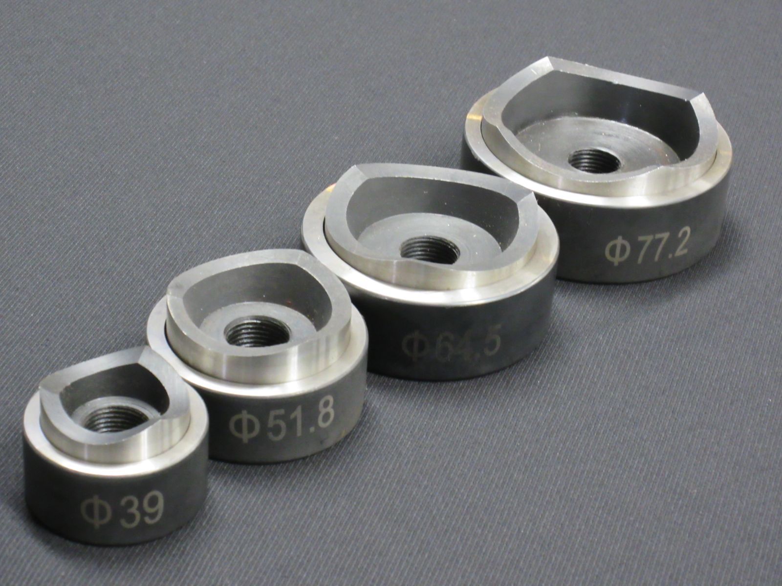 薄鋼管用ダイスセット大 φ39ｍｍ φ51.8ｍｍ φ64.5ｍｍ Φ77.2ｍｍ 油圧パンチャー