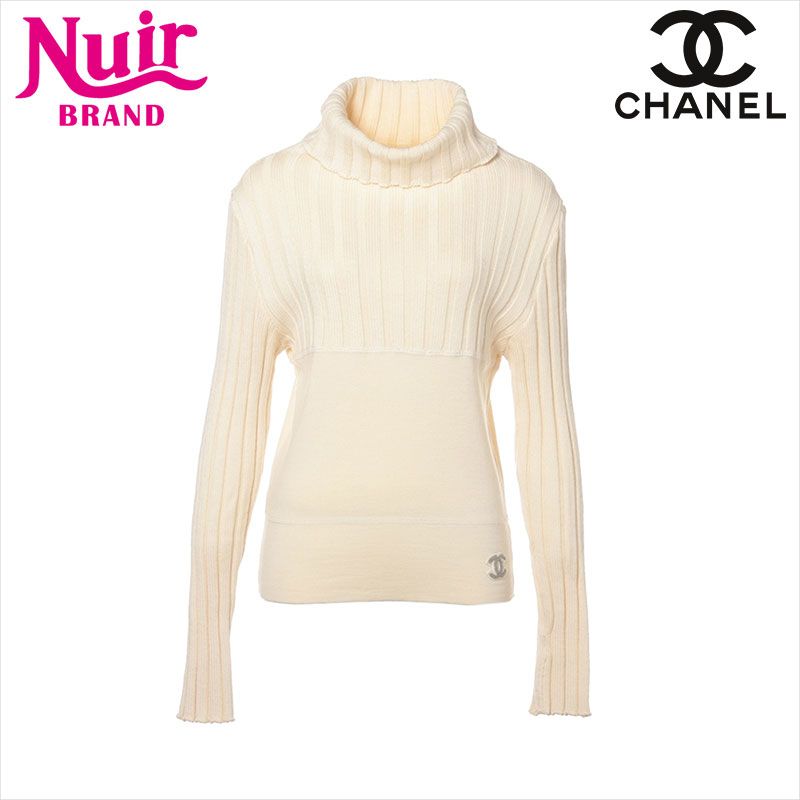 CHANEL シャネル ニット ココマーク ウール ハイネックニット