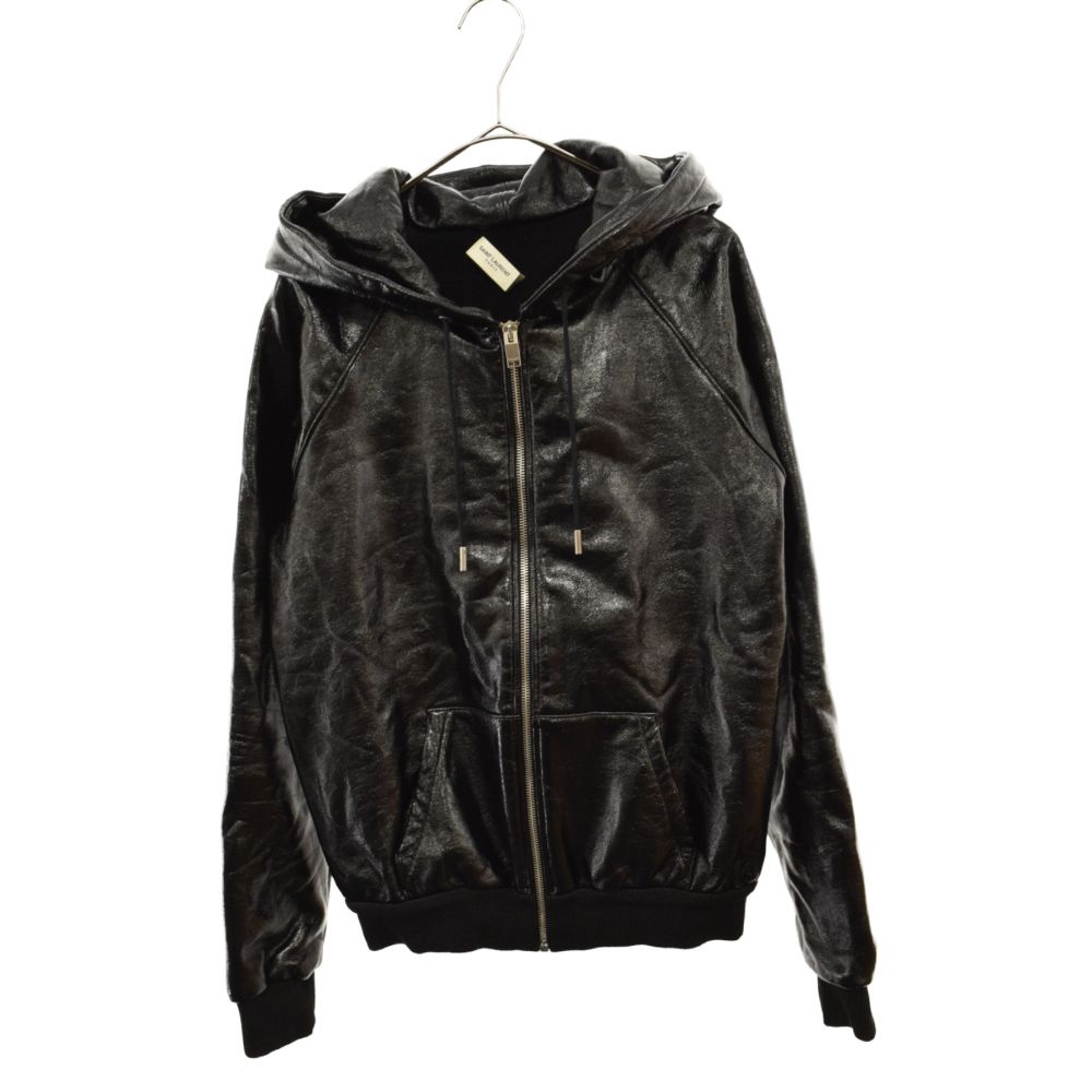 国内正規保証品 SAINT LAURENT ジップアップパーカー グレー/ブラック