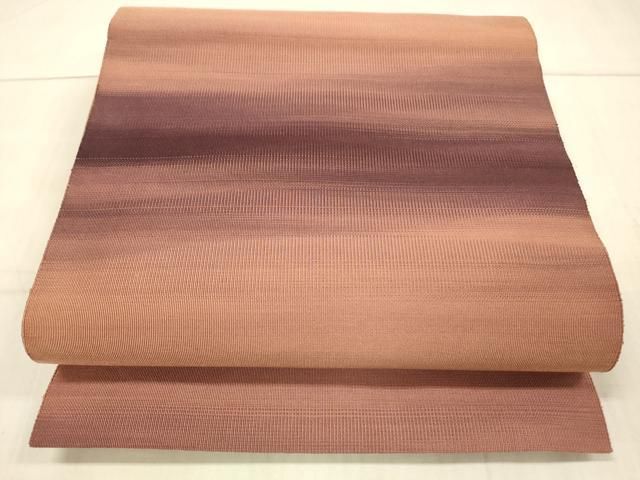 平和屋着物○男性 爪掻き本綴れ 角帯 桑茶色 正絹 逸品 DAAS3596ps