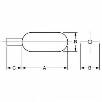 プロメイト 先端誘導金具φ70 スーパーイエロー部品 P-4140-31