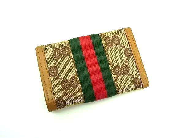 GUCCI グッチ シェリーライン GG柄 GGキャンバス×レザー 6連