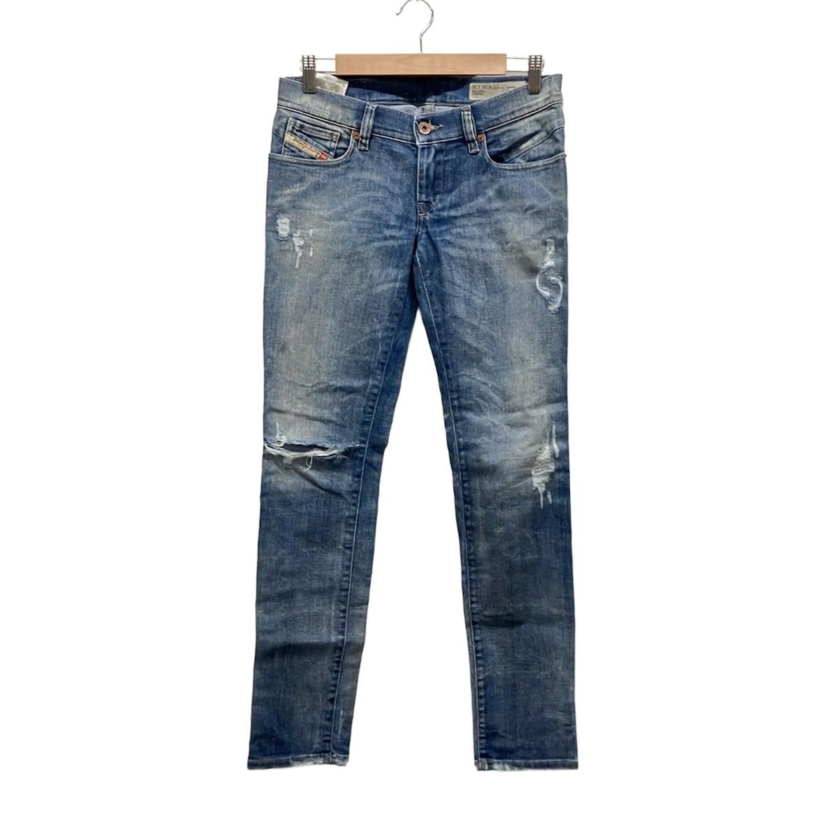 DIESEL ディーゼル ジーンズ サイズ26 S レディース ブルー GETLEGG|フルレングス|スキニー|ダメージ加工