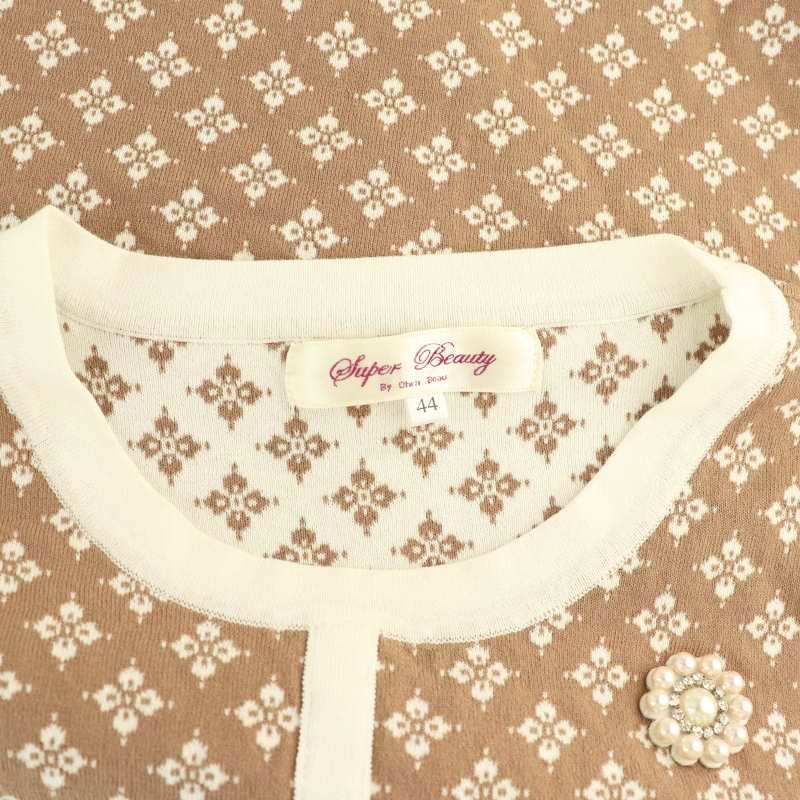 スーパービューティ Super Beauty ストレッチニット ビジュー