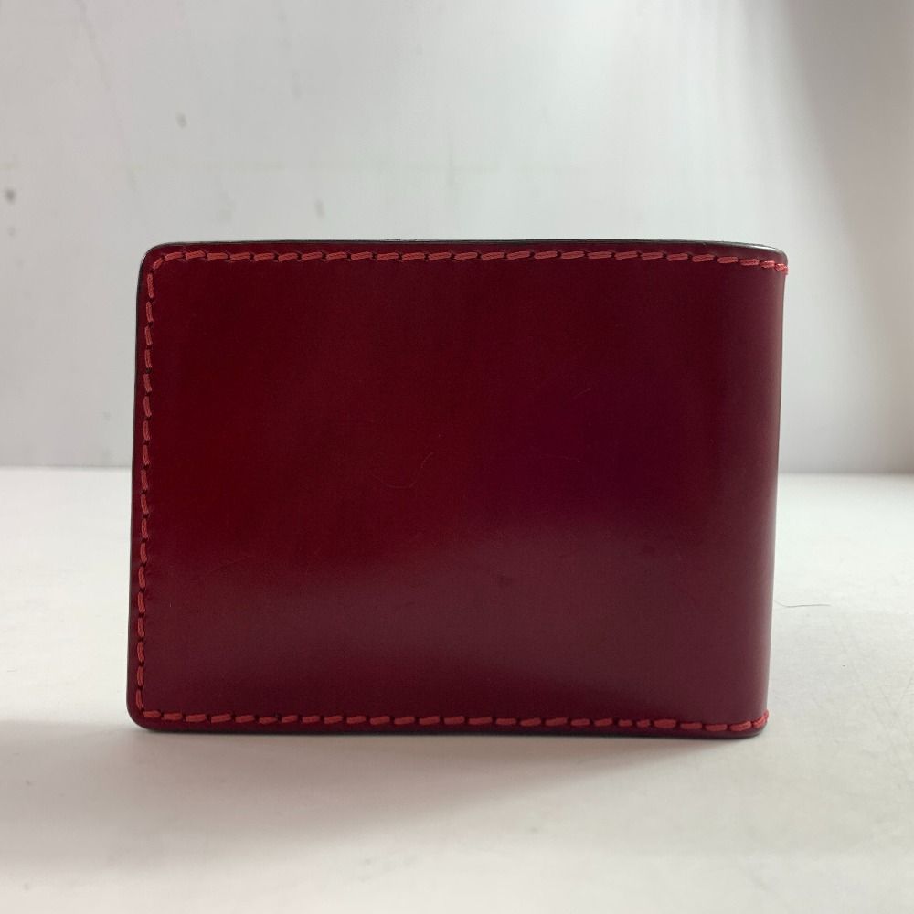 04w4543 ※【中古】MAMA KIN ママキン 財布 二つ折り財布 コンパクト 本革 レザーウォレット レッド【八王子店】 - メルカリ