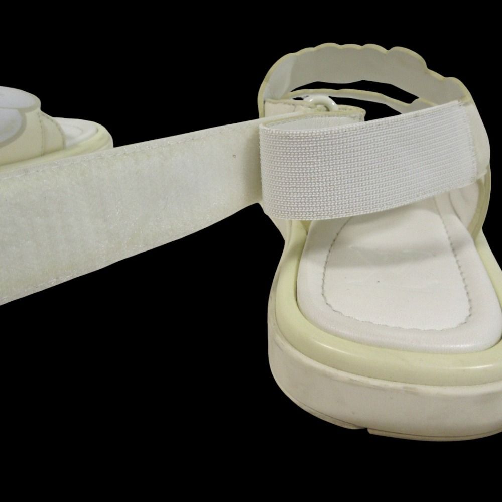 LOUIS VUITTON ルイヴィトン フラワーライン スポーツサンダル サイズ5.5 約25 cm ホワイト メンズ 古着