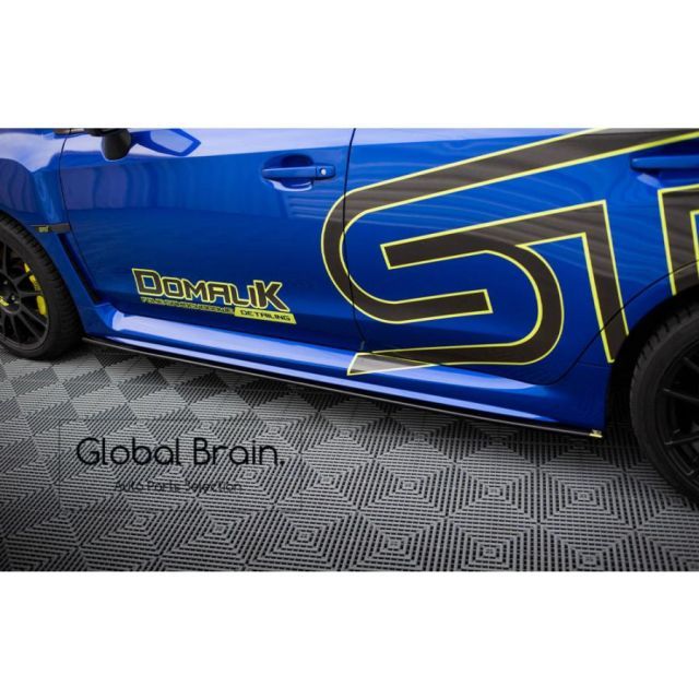 スバル WRX STI VAB サイド スカート カバー スポイラー V2 - メルカリ