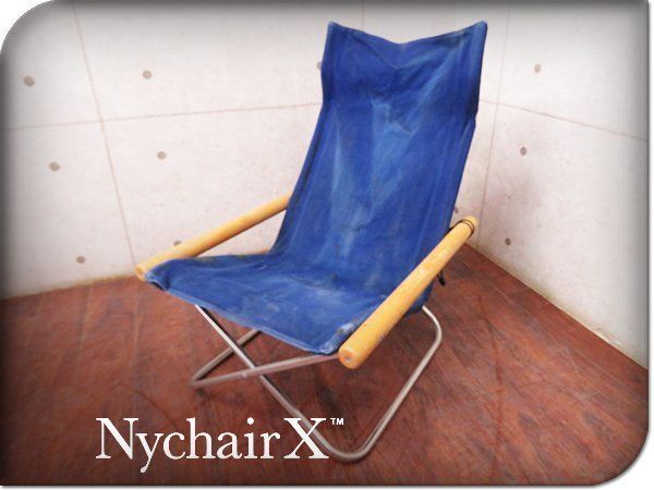 ヴィンテージ Nychair/ニーチェア 新居 猛 ナチュラル/ブルー