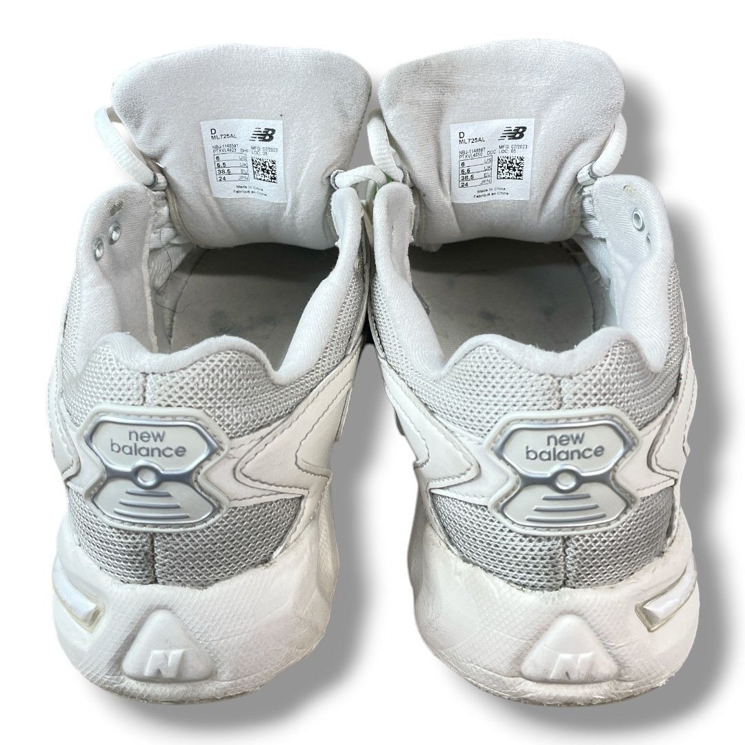 【美品】New Balance ML725AL 24cm アイボリー/グレー NEW BALANCE】 ニューバランス ML725AL(D) ML725 ML725AL WHITE