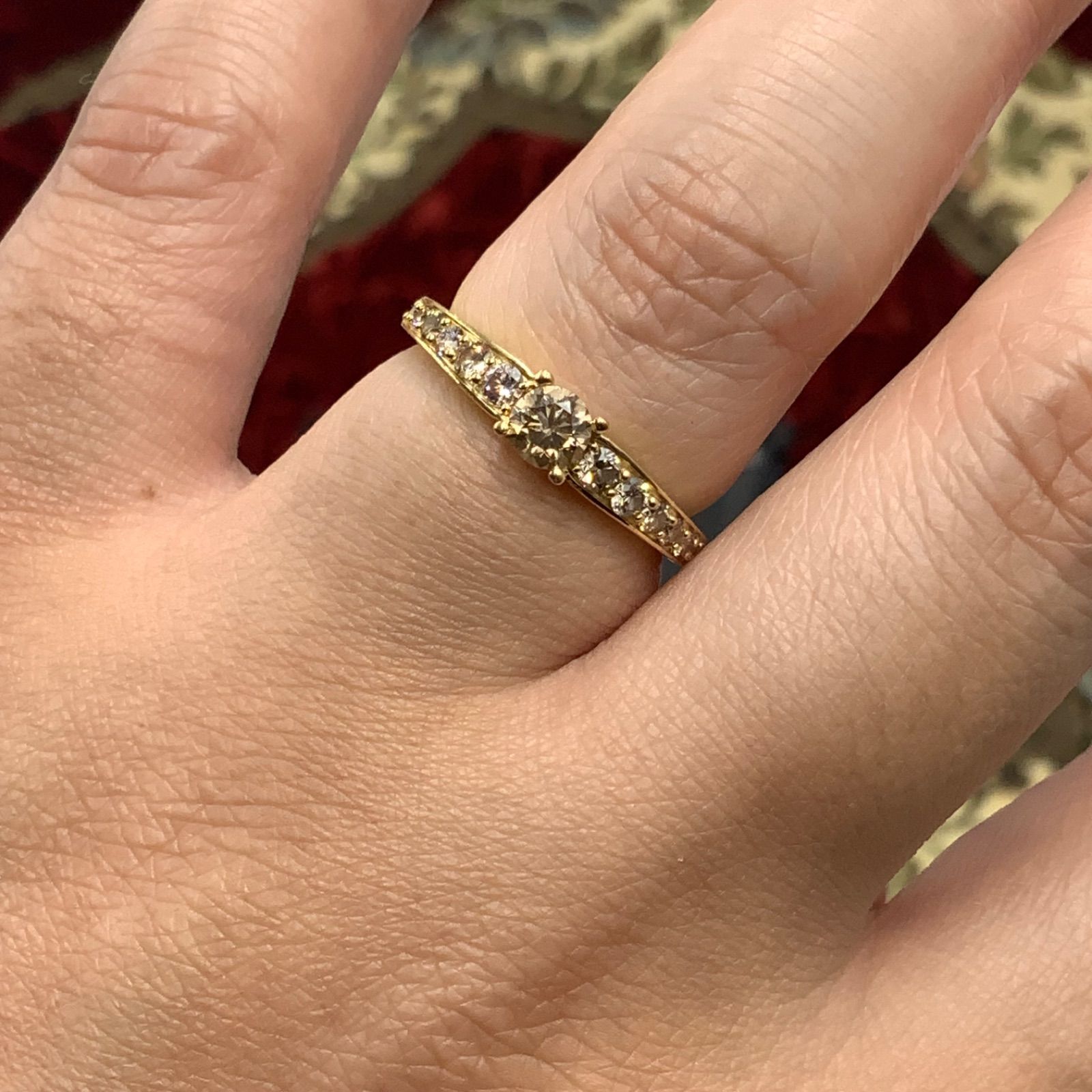 GSTV K18 ダイヤモンドリング 3.1g 約15号 - メルカリ