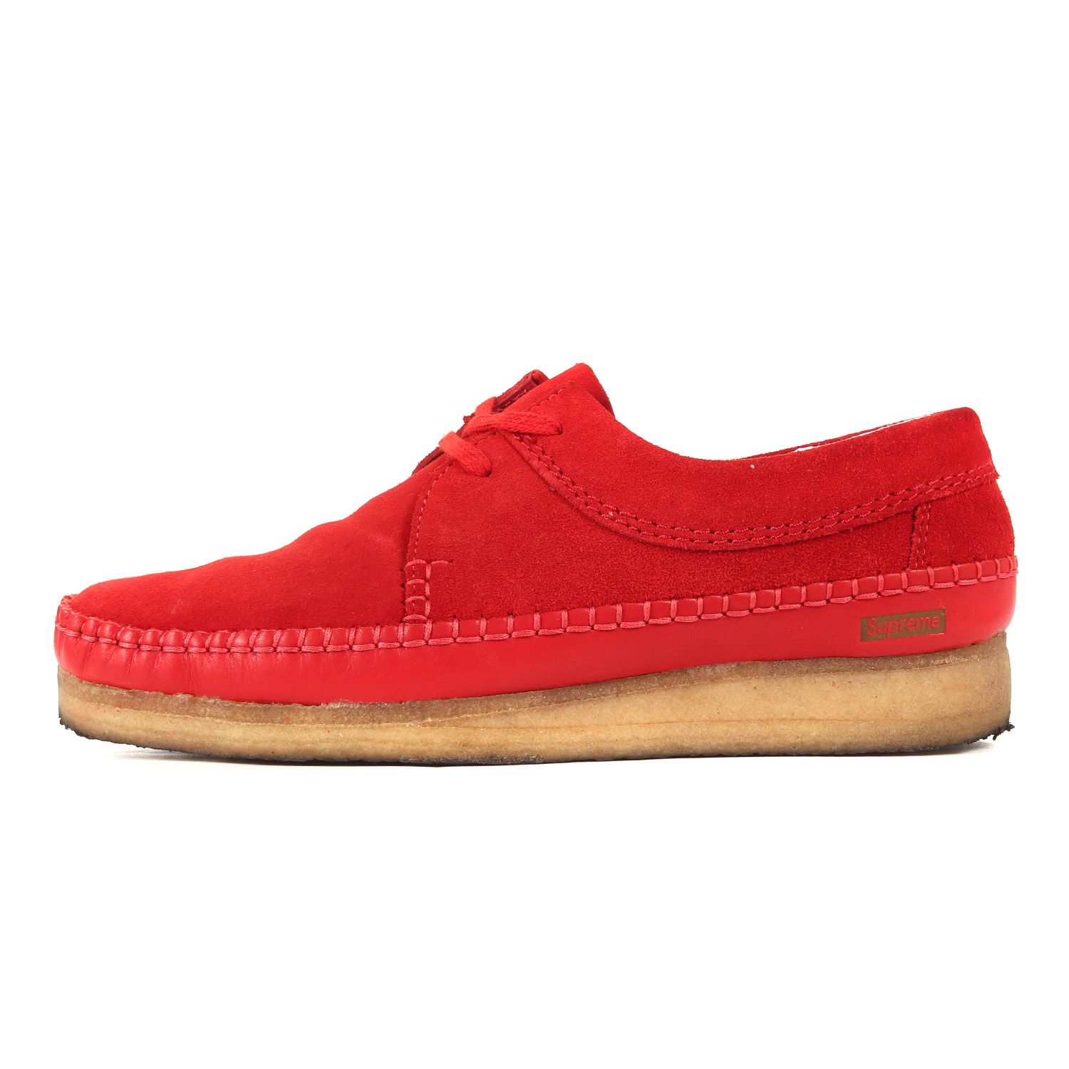 Supreme シュプリーム サイズ:28.5cm 18SS Clarks スウェードレザー ウィーバーブーツ WEAVER レッド US10.5 コラボ シューズ 靴 【メンズ】