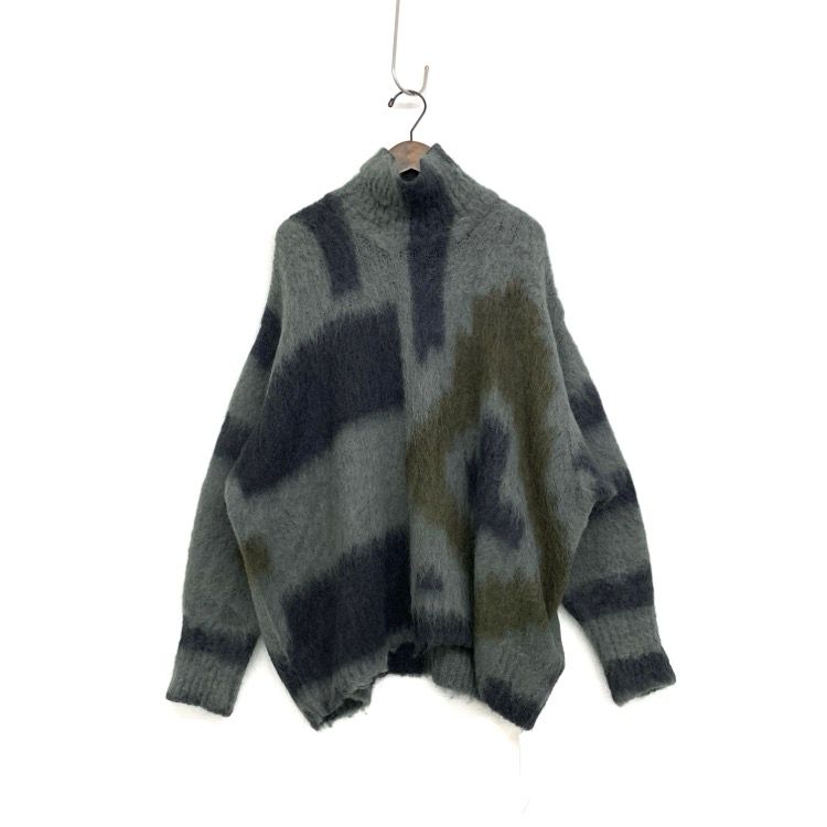 mame kurogouchi◇ALPACA BLEND SHAGGY WOOL VEST/1/アルパカ/CML/総柄