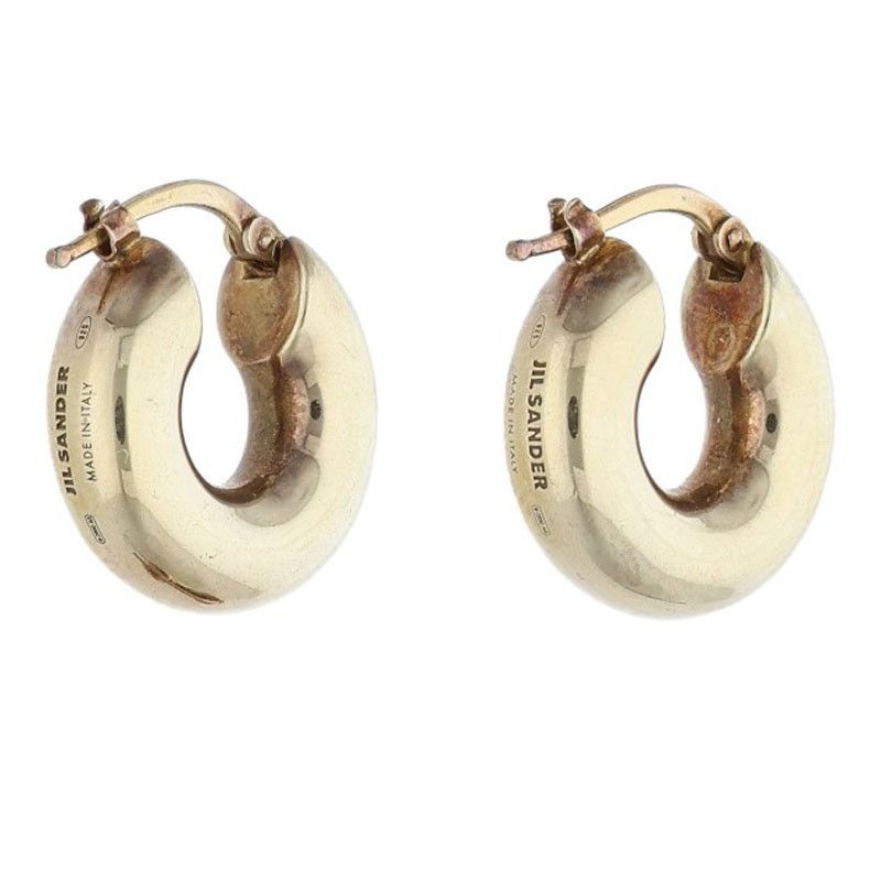 新品 JIL SANDER ジルサンダー チャンキー フープ ロゴ ピアス JILSANDER ジルサンダー チャンキーフープピアス