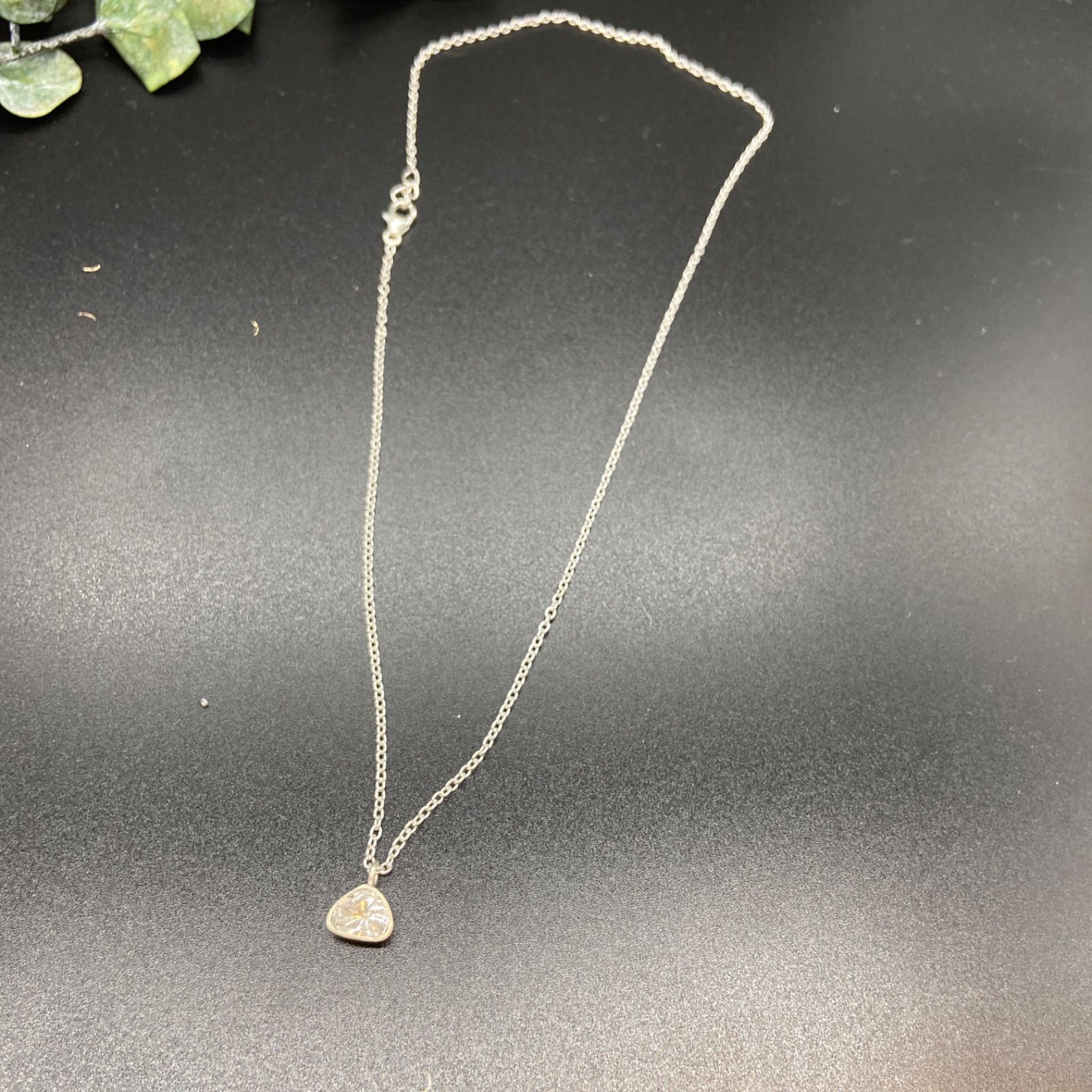 新品）スライスダイヤモンド 一粒 ネックレス - enhance jewelry