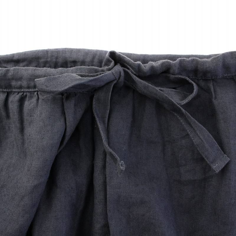 ネストローブ　フレアスカート nest Robe ネストローブ 2way リネンフレアギャザースカート