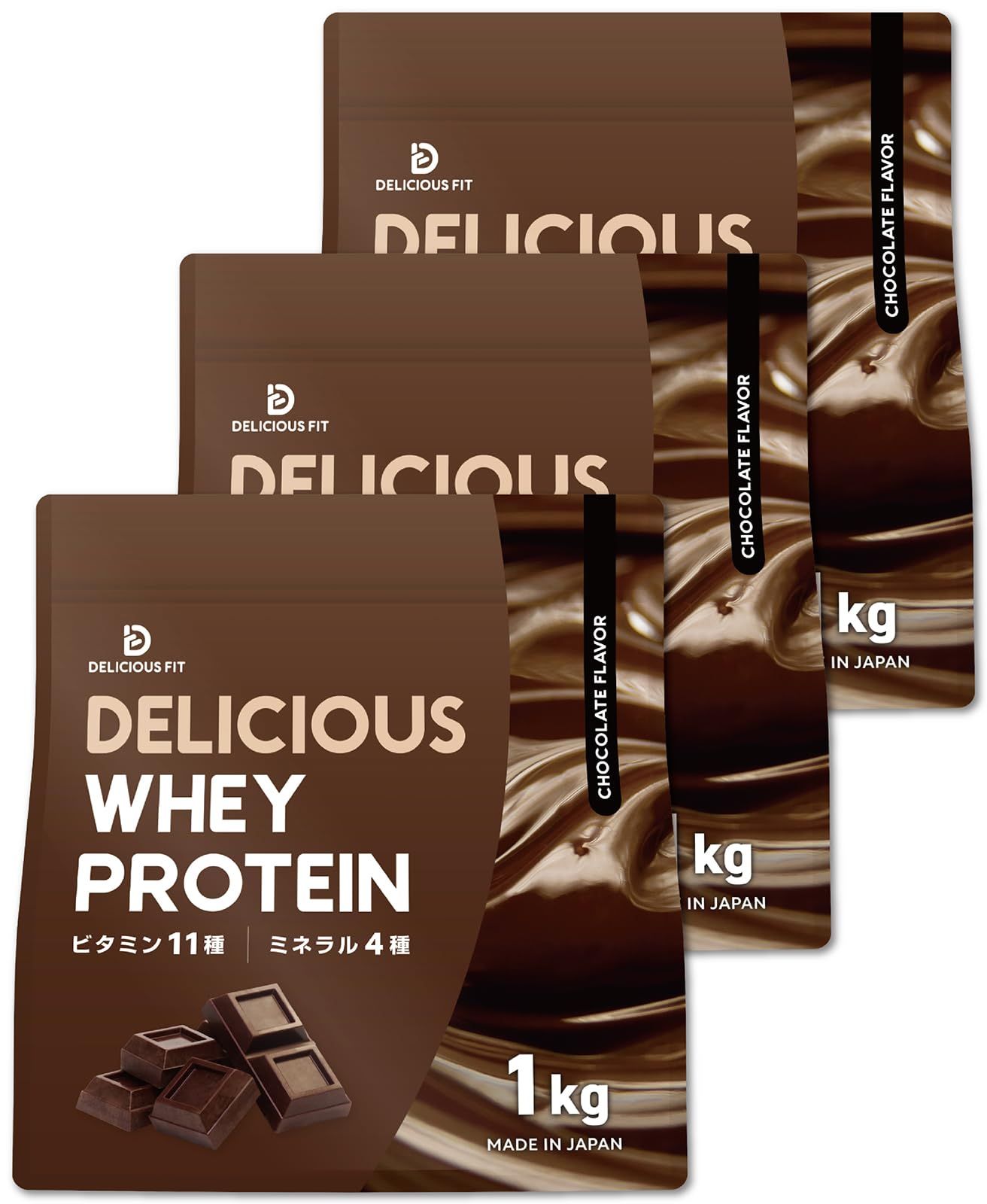 プロテイン ホエイ 3kg チョコレート風味 製造 ビタミン11種 ミネラル4種 DELICIOUS FIT デリシャスフィット