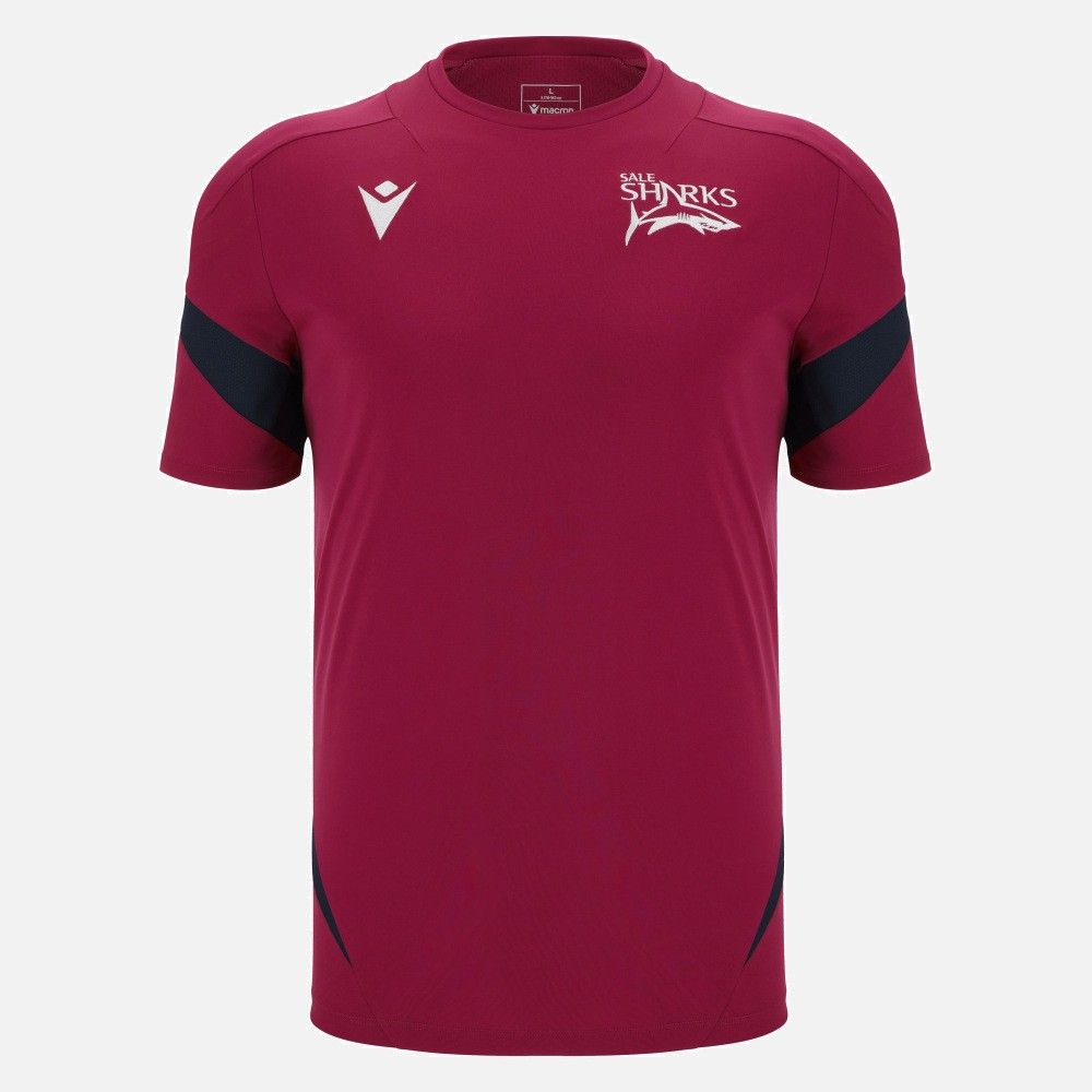 送料無料 匿名配送 マクロン セールシャークス 2025|2026 Tシャツ トレーニング レッド 赤 メンズ 公式モデル 日本未発売