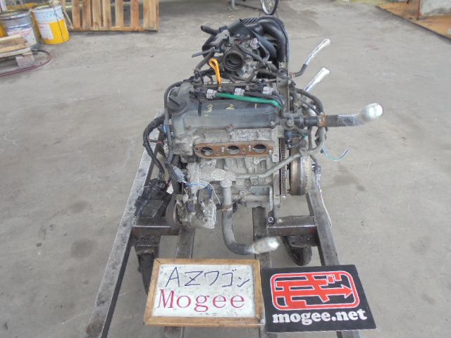 1FI3003 BJ4 マツダ AZワゴン MJ23S XG エンジン本体 エンジンコンピューター付 K6A-A453770
