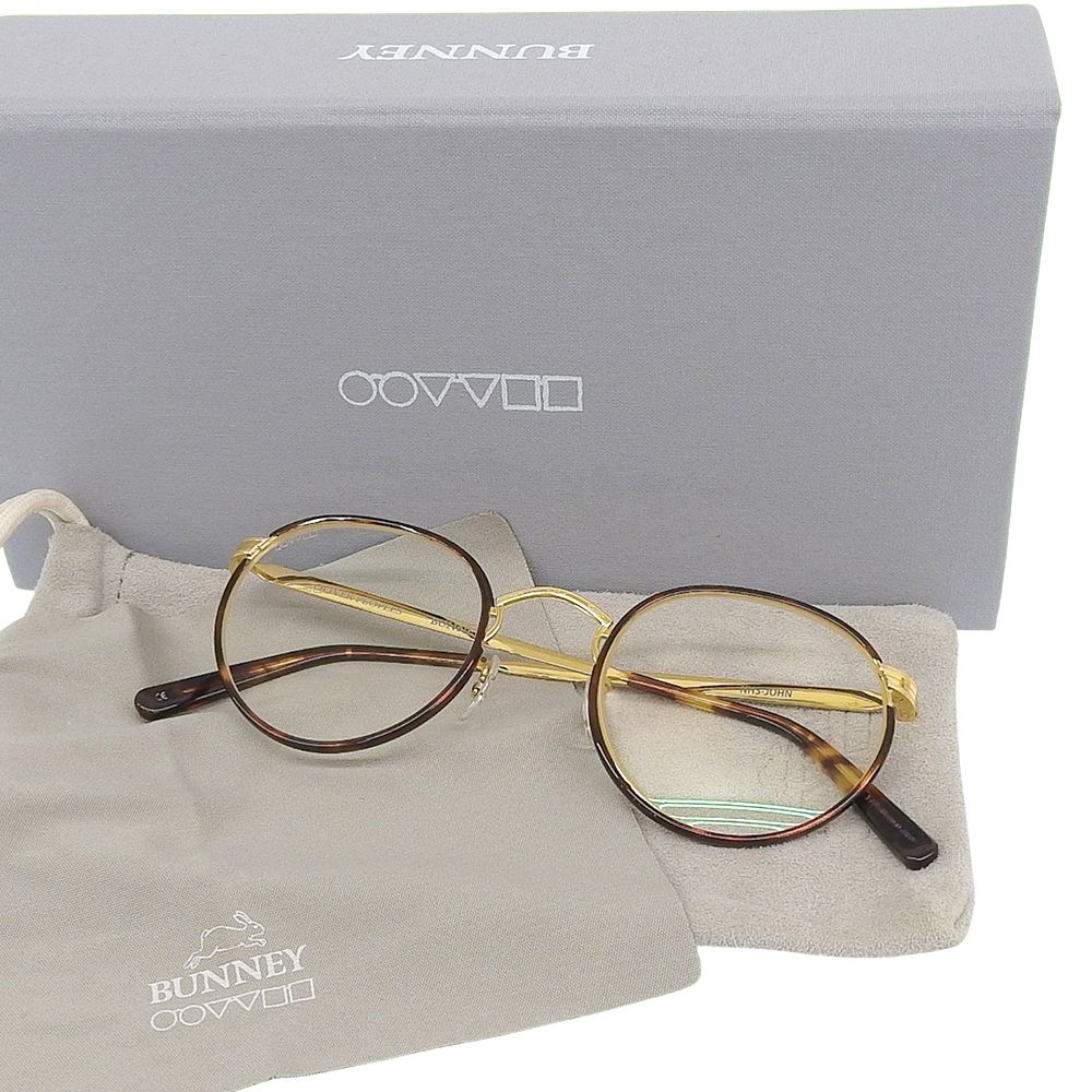 超 オリバーピープルズ OLIVER PEOPLES 2017年 NHS-JOHN ボストン メタル 眼鏡 サングラス BUNNEYコラボ 49□22 鼈甲調 ほぼ♥ 定価48600円