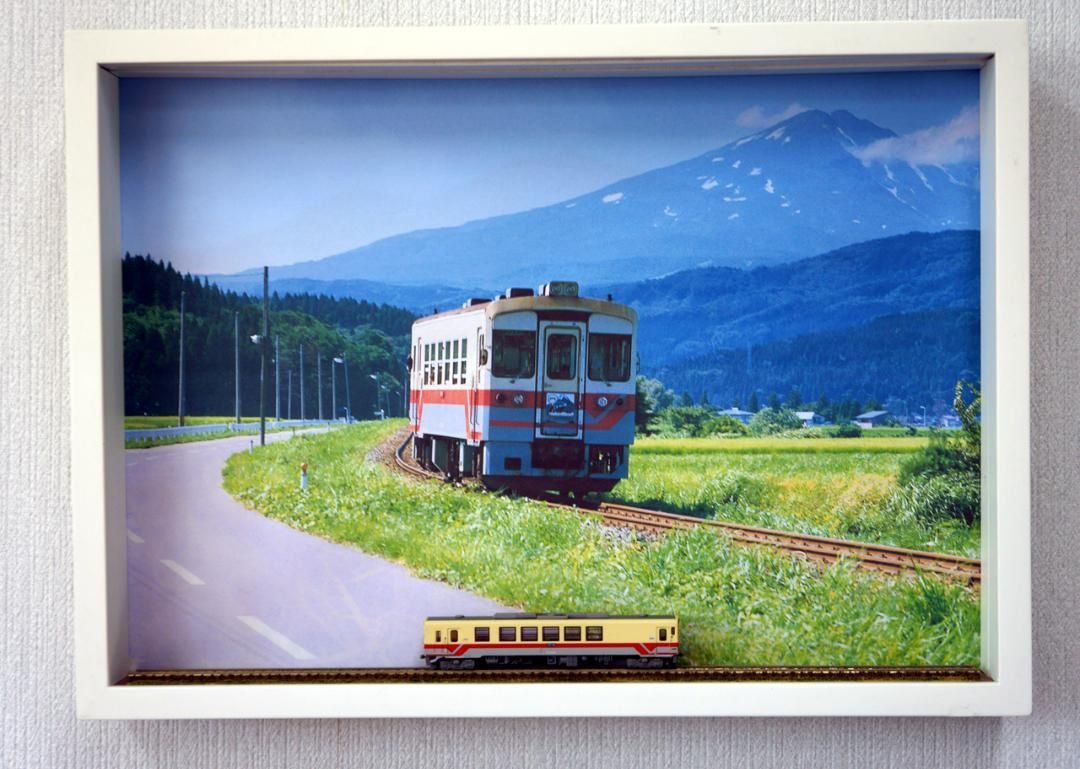 ミニジオラマBOX（鉄道コレクション・Nゲージ用車両別）壁掛コレクションケース-2